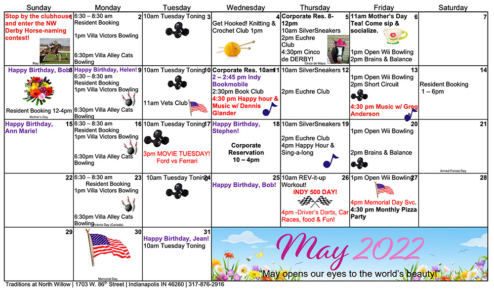 Independent Living Calendar